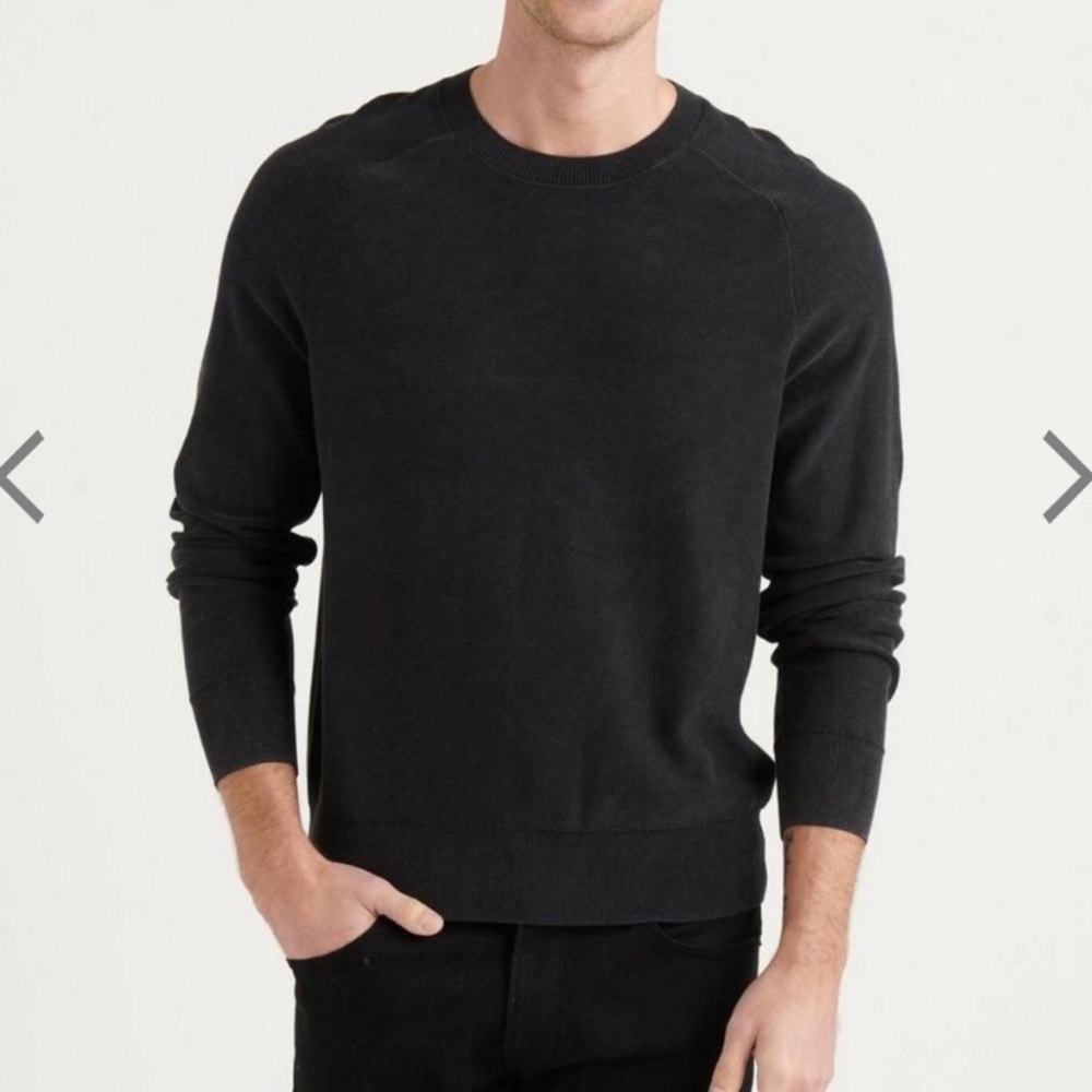 Lucky brand burnout black men’s  Black Sweater L